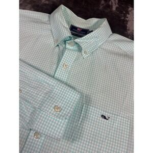 Vineyard Vines FLAW Slim Fit Tucker Shirt Men's  XXL  Button Down Shirt Gingham